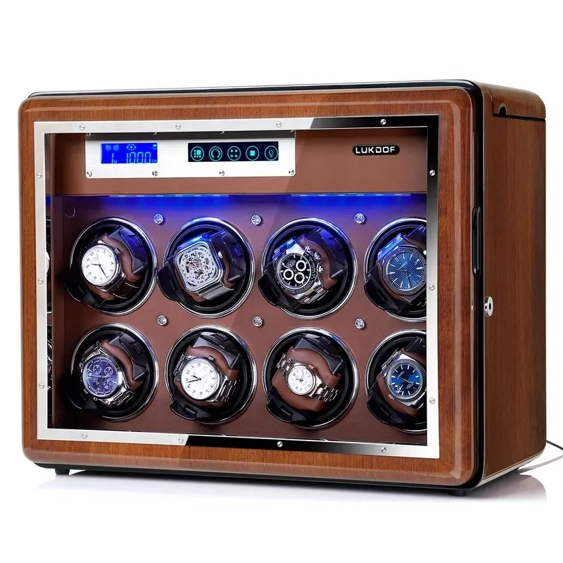 drop shipping luxury wooden gyroscope china modern stand gyro orbit 8 automatic box watch winder