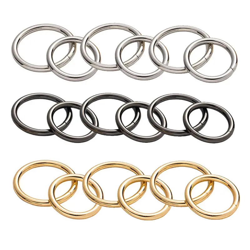 Custom zinc-alloy spring opening ring for hardware pendant luggage accessories