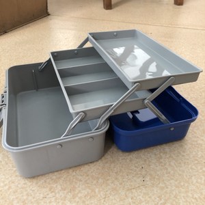 28x16.5x13cm 480克多层托盘钓鱼储物盒钓具塑料诱饵盒钓具盒方便的钓具工具箱