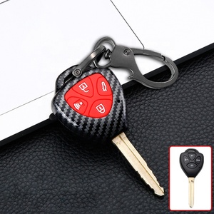 KEYYOU 4 düğmeler uzaktan anahtar Fob karbon fiber ABS kabuk Toyota RAV4 venza'nın Yaris için yedek araba anahtarı durum - Product Image 3