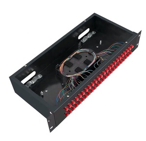 Tipo fijo ODF 2U 48 puertos Marco de distribución de fibra óptica Panel de conexión de fibra cargado con adaptador FC - Product Image 1