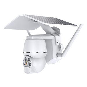 מצלמת אבטחה סולארית חיצונית 4g עם 360 ° pan tilt usb כבל חשמל strobe