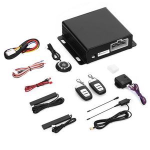 Sistema de arranque remoto con alarma antirrobo para coche de 12V, Kit de bloqueo central de entrada sin llave PKE con 2 mandos a distancia, botón de arranque/St - Product Image 2