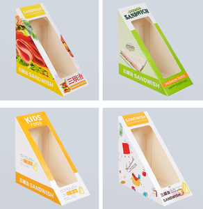便宜的定制卡通吐司面包包装纸盒纸箱早餐蛋滴三明治盒 - Product Image 4