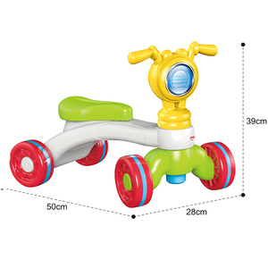 Huseller Best Seller komik çocuklar bebek üç tekerlekli bisiklet bebek yürüteci Scooter oyuncaklar 4 tekerlekler bebek üç tekerlekli bisiklet ile müzik ve ışık