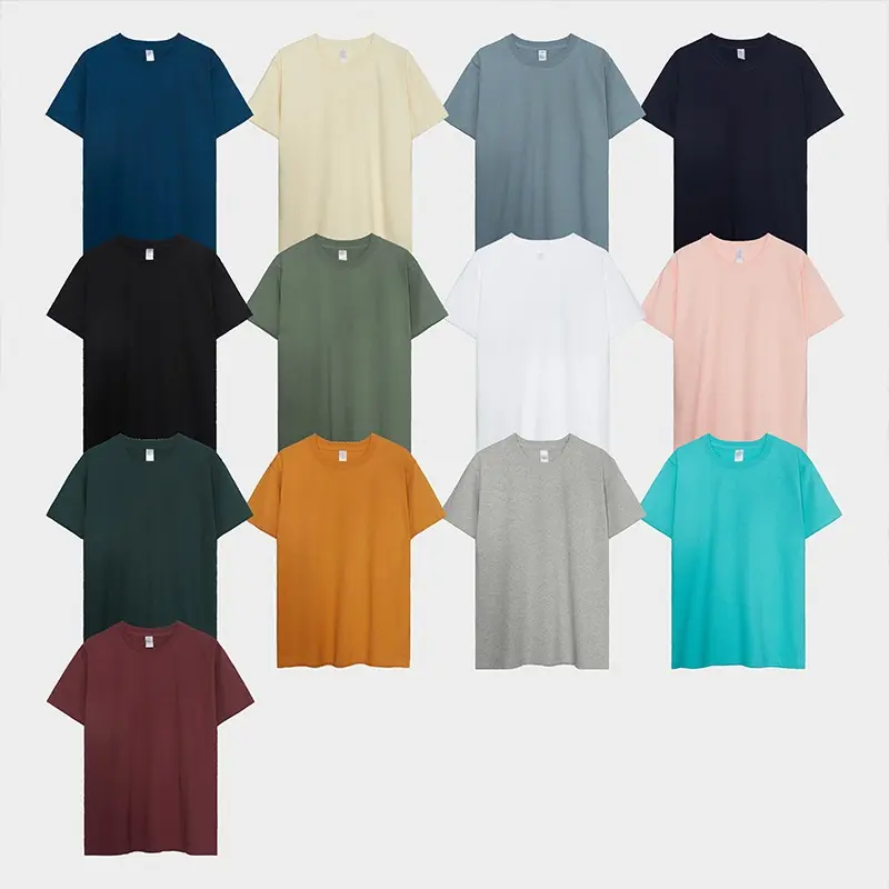 300g Großhandel Blank Custom 100% Baumwolle Plain T-Shirts für Männer Drop Shoulder Solid Overs ized Loose T-Shirt