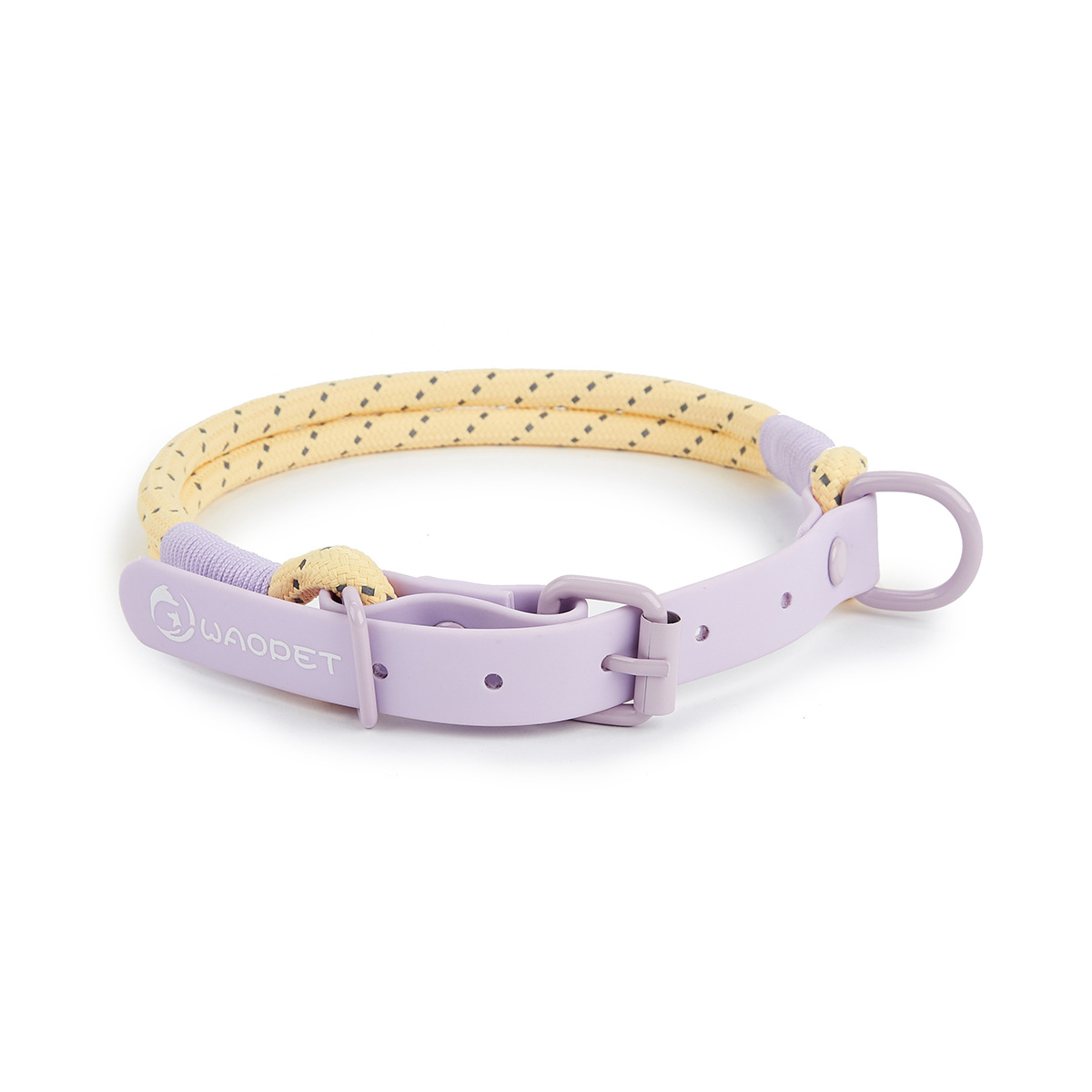 Cuello púrpura carmesí y amarillo.