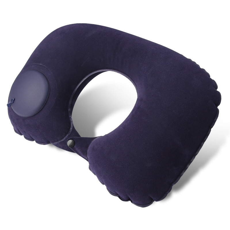 Flocking u pillow - dark blue