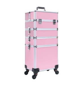 专业化妆盒大容量加高化妆指甲纹身美发美容拉杆箱多层工具箱 - Product Image 1