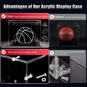 Rõ ràng <span class=keywords><strong>Acrylic</strong></span> hiển thị trường hợp với gương trở lại lắp ráp Countertop hộp bóng đá Mũ bảo hiểm hiển thị trường hợp kích thước đầy đủ hộp hiển thị - Product Image 3