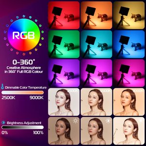 Kamera Video stüdyo YouTube için ayarlanabilir LED Video RGB ışık fotoğraf aydınlatma - Product Image 4