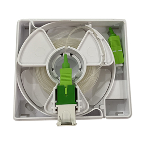 Caja de terminales de acceso de fibra óptica con cable de conexión y adaptador SC/APC de fibra invisible de 10m - Product Image 1