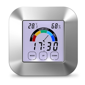 Termómetro táctil LCD a Color, medidor de humedad y temperatura, Monitor de humedad para cama, pantalla de reloj electrónico - Product Image 1