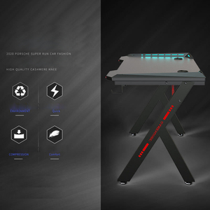 便宜的价格现代风格家庭办公室pc游戏桌电脑桌与不锈钢腿 - Product Image 6