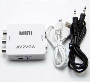 Adaptador HD 1080P AV2VGA Convertidor AV a VGA con salida USB Compatible con PAL NTSC para TV y uso de audio - Product Image 5