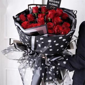Rolo de malha gaze 50cm * 5y, padrão de floco de neve, malha de embrulho floral, recém chegado, 2023