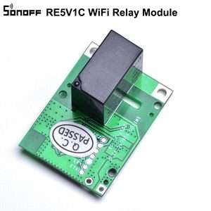 10A RE5V1C Módulo de Relé 5V WiFi DIY Interruptor Saída Contato Seco Inching/Selflock Modos de Trabalho APP/Voz/LAN Controle Smart Home