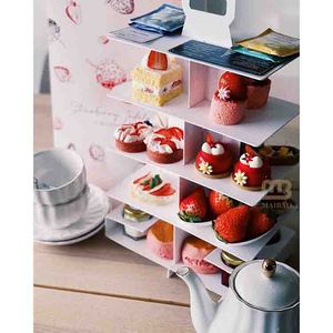 Kafeler öğleden sonra çay almak için pastaneler Cupcake çerez tatlılar kutusu yüksek çay paket seti mus kek Macaron ekran yiyecek kutusu - Product Image 2