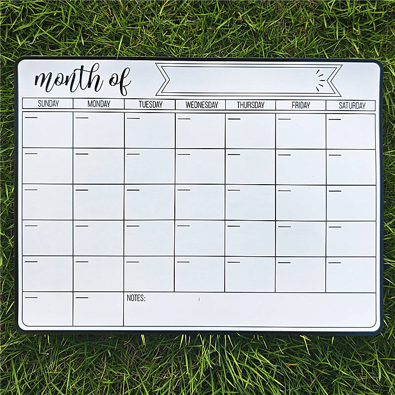 D blanc anglais-calendrier mensuel-28x21cm