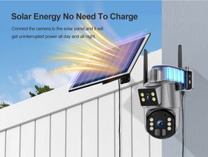 Sıcak satış yeni Ubox App Wifi güneş Ptz kamera pil Alarm ses kablosuz su geçirmez IP66 açık güvenlik Ip kamera - Product Image 4