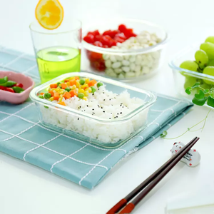 Portable <strong>Rectangular</strong> Food Storage <strong>Container</strong> Microwave Safe Glass Lunch Box <strong>With</strong> <strong>Lid</strong> - Product Image 4