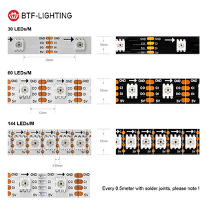Helle mehrfarbige ähnliche APA102 5m IP30 IP65 IP67 läuft programmier bare digitale Verfolgung SK9822 LED-Streifen