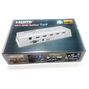 森野4KX2K 60HZ高清多媒体分路器1x4缩放器输出4端口分路器hdmi2.0音频视频4路分路器EDID管理 - Product Image 2