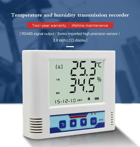 RS485 Modbus pantalla LCD interior sensor de temperatura y humedad digital inteligente con batería en el interior