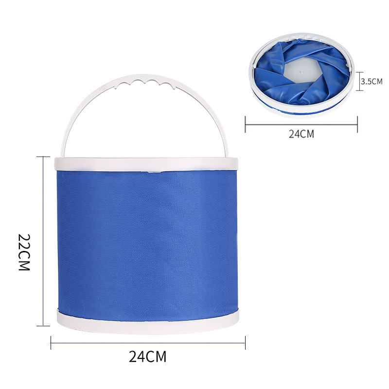 9L Blue Water Bucket - Plastic Handle