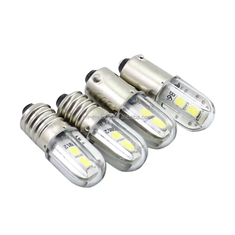 1W E10 lampadina a led in miniatura mini e10 lampadina a led di natale ba9s 1.5V 2.5V 3V 6V 12V 24V 36V 48V 60V 72V 3-240V ca cc 230V