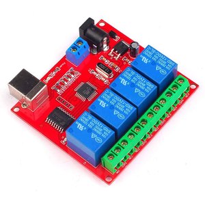 5V 12V 24V New 4 Channel USB Relay Control Switch Programmable <strong>Computer</strong> Control <strong>for</strong> Smart Home PC Intelligent <strong>Controller</strong> - Product Image 3
