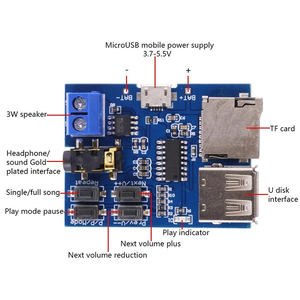 Scheda di decodifica MP3 Lossless TF Card U disco MP3 formato decodificatore scheda modulo amplificatore decodifica lettore Audio - Product Image 2