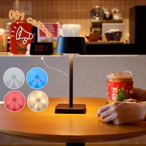 Yüksek kaliteli akıllı dokunmatik kontrol yemeği fatura aydınlatma çağrı servis lambası çağrı garson <span class=keywords><strong>Led</strong></span> masa lambası şarj edilebilir restoran