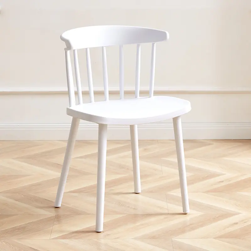 Jiuyi alta calidad colorido Windsor silla plástico hogar respaldo silla cafetería creativa cena silla