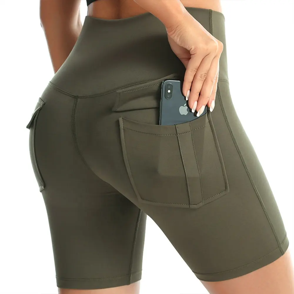 Vado-pantalones cortos de Fitness para mujer, Shorts ajustados con logotipo personalizado para correr, Yoga, Fitness, gimnasio, envío directo