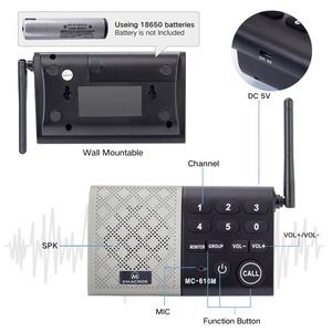 EMACROS Portable Outdoor Indoor <strong>Intercom</strong> <strong>Wireless</strong> <strong>Intercom</strong> <strong>System</strong> 1000 Feet Two <strong>Way</strong> 2 <strong>Way</strong> <strong>Intercom</strong> Conversation - Product Image 2
