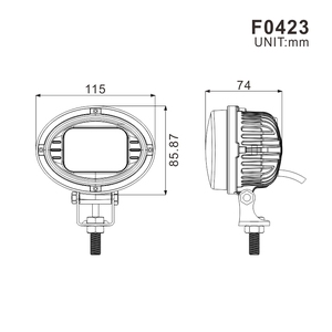 ไฟเตือน LED 15W ไฟโซน9-80V สำหรับรถยกมีสีแดง/น้ำเงิน/ส้ม/เขียวรุ่น Tacoma FJ Cruiser - Product Image 2