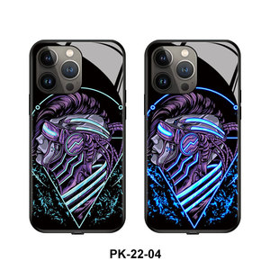 Akıllı ses kontrolü aydınlık temperli cam telefon kılıfı iPhone 15 için Pro Max 14 16 17 hava darbeye Light up kapak cep telefonu kılıfı - Product Image 5