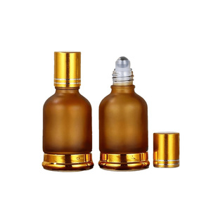Toptan 20ml 30ml 50ml temizle altın uçucu yağ cam rolon şişe parfüm şişesi için uçucu yağ
