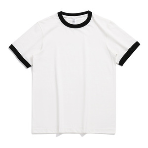ユニセックス270GSMカラーブロックレトロビンテージTシャツカスタムロゴカップルマッチングティー - Product Image 4