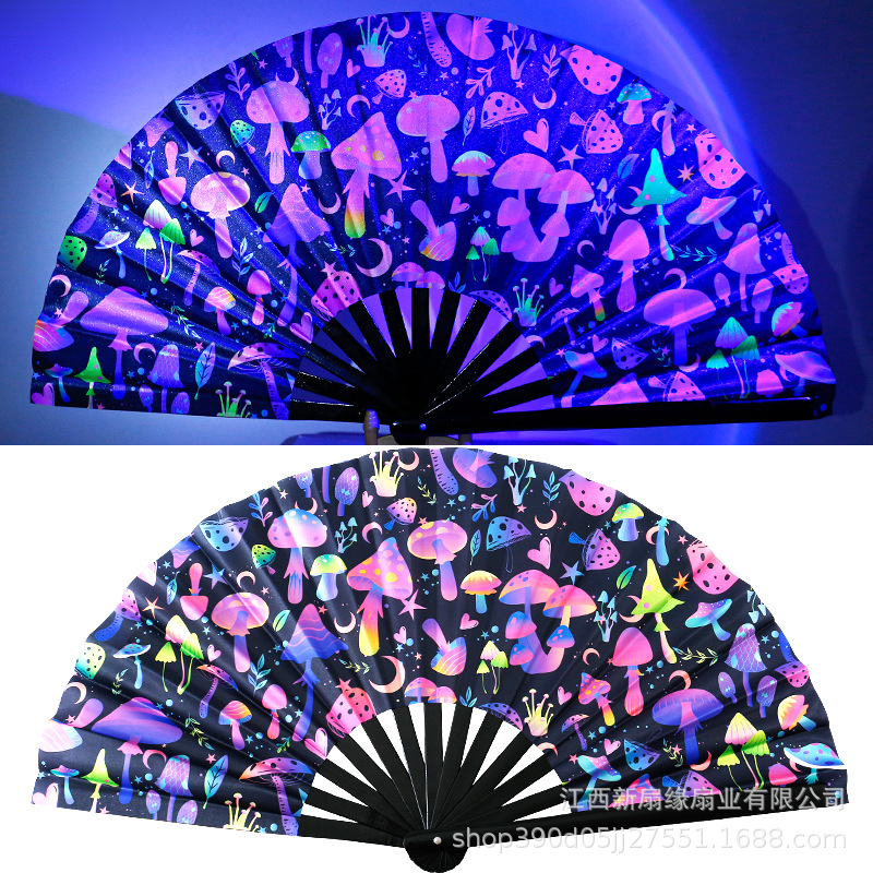 Méduse fluorescente à cadre en bambou noir-6