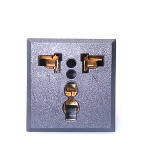 Evrensel AC güç priz 250V 16A paneli montaj ek fiş adaptörü çok standart priz abd İngiltere ab AU siyah - Product Image 3