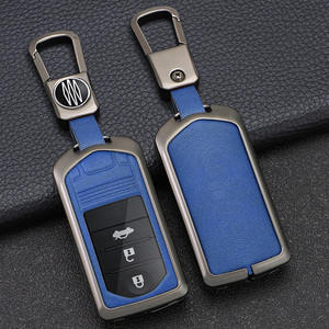 Metal araba anahtarı aksesuarları 3D deri + çinko alaşım araba uzaktan anahtar kabuk durumda akıllı araba anahtarlık kapak Acura ile uyumlu - Product Image 2