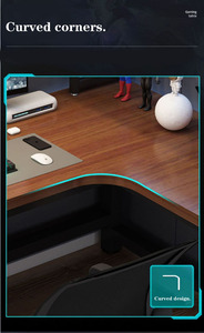 AILICHEN Living Room Movable <strong>Computer</strong> <strong>Table</strong> with Extended Corner Game <strong>Table</strong> - Product Image 6