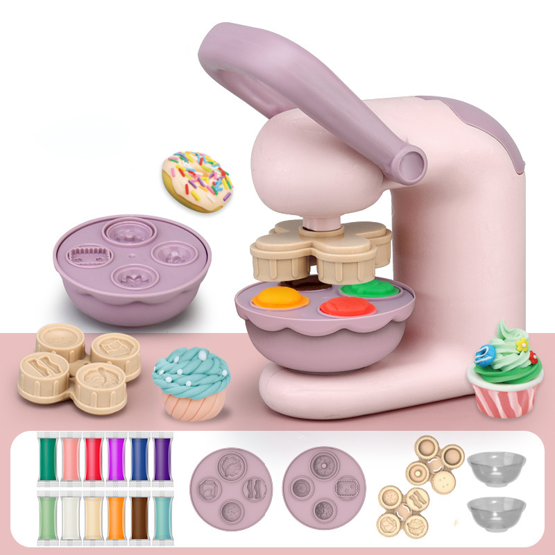 Color Clay Burger Machine - 12 couleurs d'argile + 9 accessoires