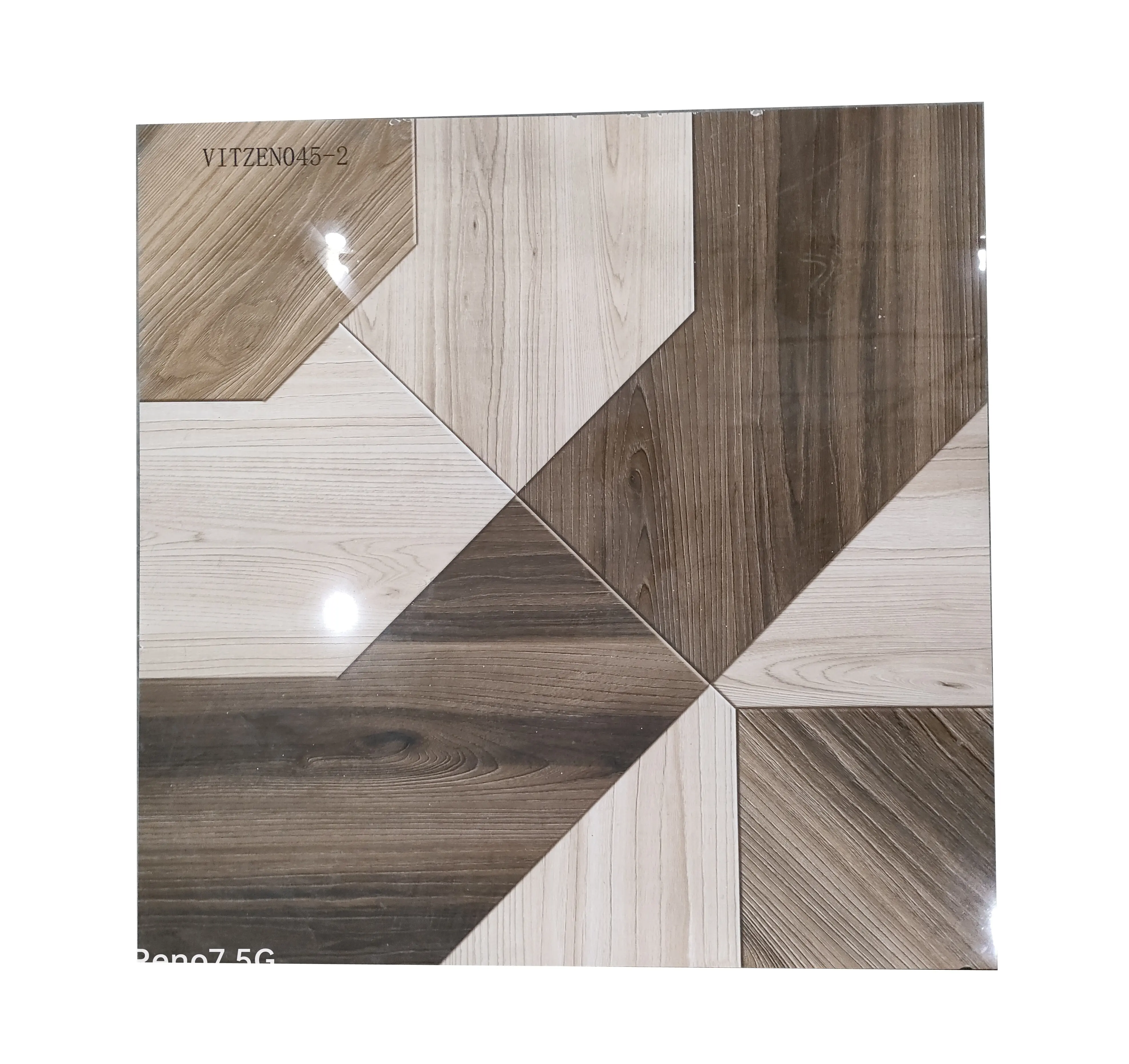 Baldosa de diseño de madera pulida, suelo de porcelana esmaltado, 600x600