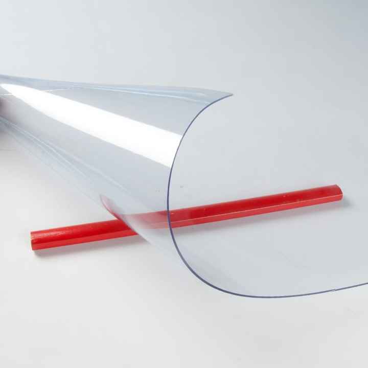 HSQY-película de Pvc transparente para Mantel y Bolsa, 0,2mm, 0,3mm, Flexible, con tinte azul, hoja de PVC transparente