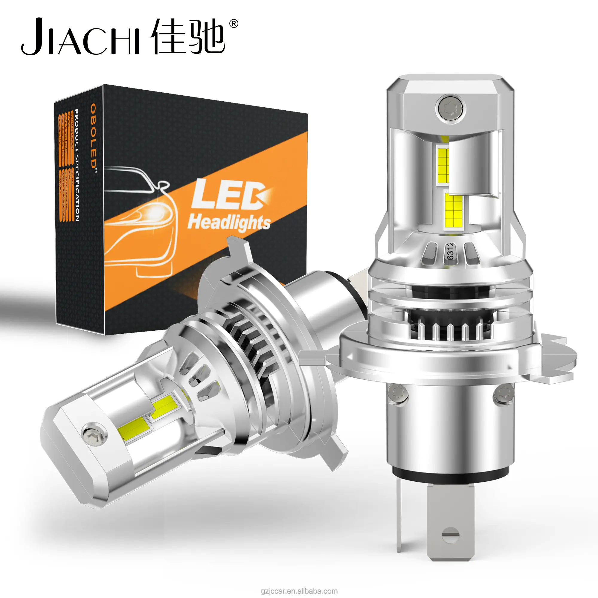 JiaChi Lâmpada LED Super Brilhante H4 para carro, sistema de projetor com chip DRL 3570CSP 12V, farol de neblina para condução de automóveis H11 H7