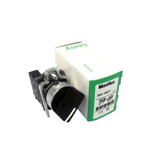 ManHua kontrol anahtarı XB4-BD21 220V 2 pozisyon anahtarı Maintsauned itme ButtonStandard kolu seçici 1NO - Product Image 5