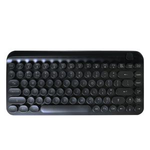 Teclado inalámbrico OEM Android/Windows/IOS compatible con Retro BT 5,0 teclado recargable con 84 teclas